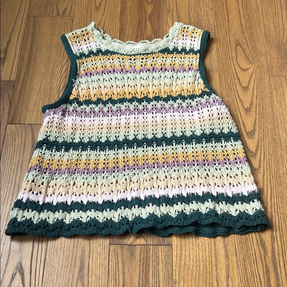 Universal Thread Multicolor Crochet Top - image 2